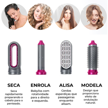 VIELY HAIR - BRUSH 5 IN 1 (DRY, ALISA, CACHEIA, MODELA AND WALL)
